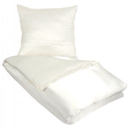 Ensfarvet sengetøj - Hvidt sengesæt - 100% silke - Butterfly Silk sengelinned